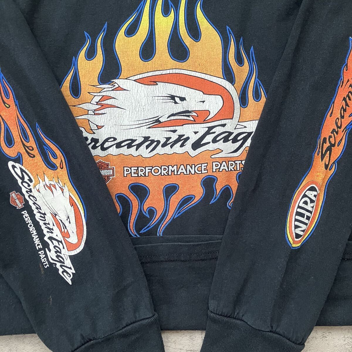 L】00s Harley-Davidson Screamin' Eagle ロングスリーブTシャツ