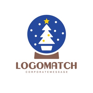 可愛いスノードームのロゴ