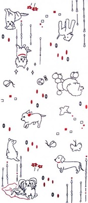 松尾たいこ手ぬぐい「犬」　[D51]