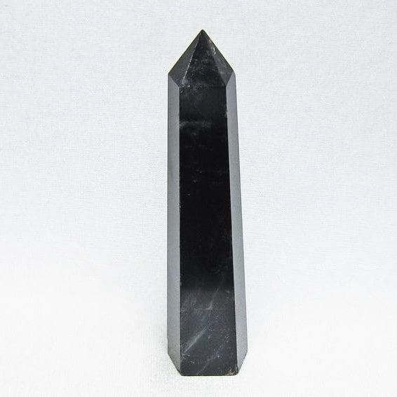 モリオン ポイント 黒水晶 六角柱 置物 一点物 142-11272