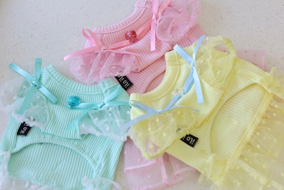 《即納》IL0050 Ribbon Puff Sleeve