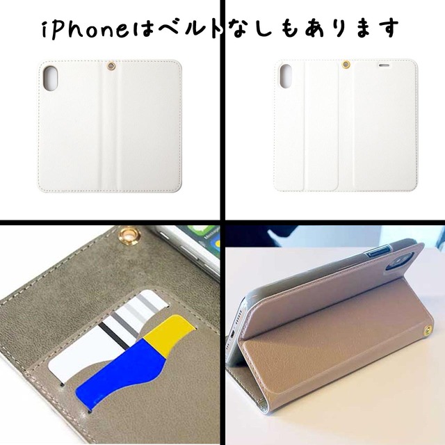 パパへのプレゼントに♥猫さん手帳型スマホケース★デニム柄（猫 ネコ ねこ 愛猫写真で♪）