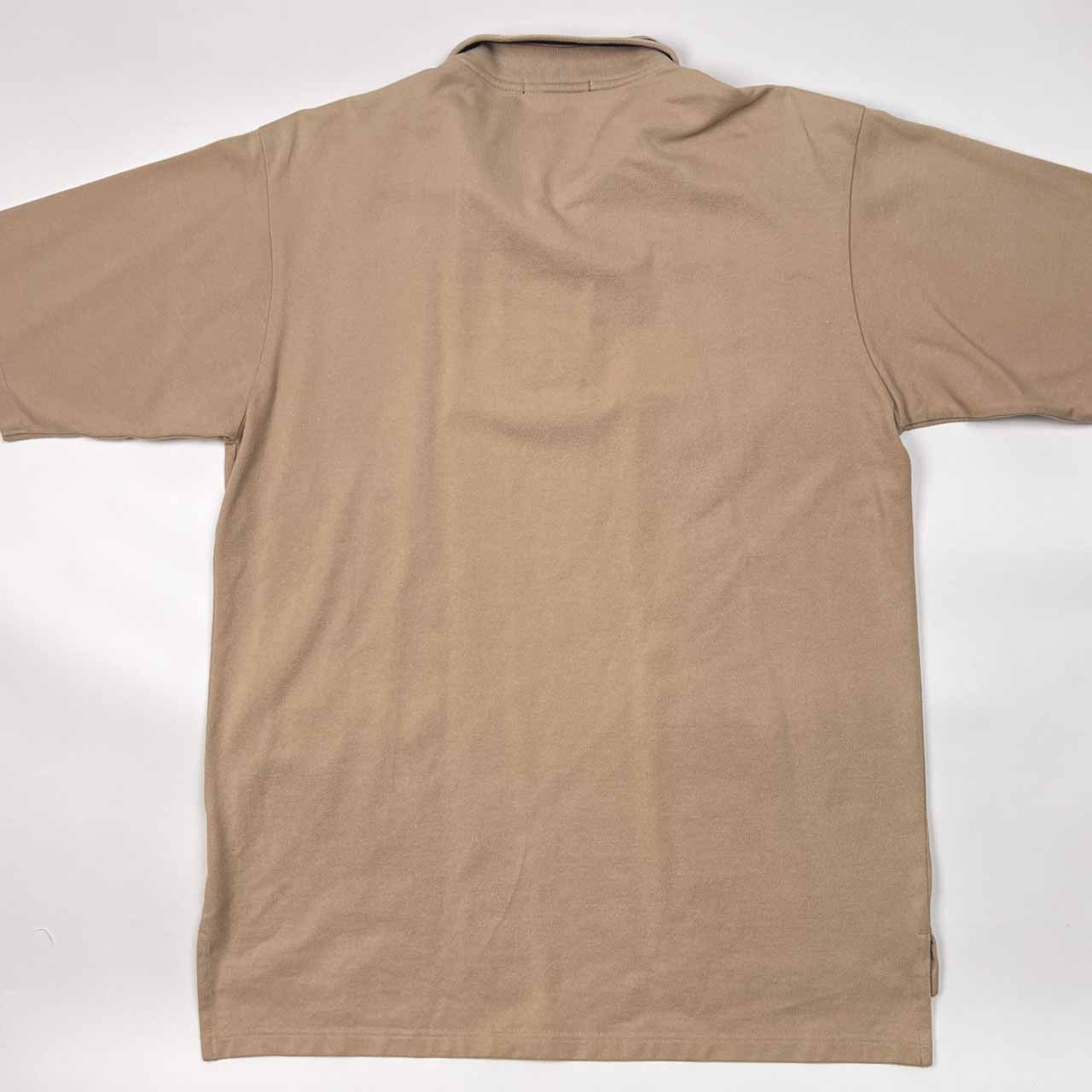 BURBERRY LONDON バーバリー ロンドン ワンポイント 鹿の子 半袖 ポロシャツ L/ベージュ系 メンズ