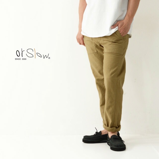 orslow[オアスロウ] M SLIM FIT FATIGUE PANTS KHAKI [01-5032-40] スリムフィット・ファティーグパンツ・ミリタリーパンツ　MEN'S[2023SS]