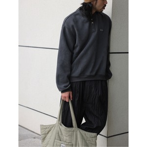 Henry neck button down sweatshirt 0200