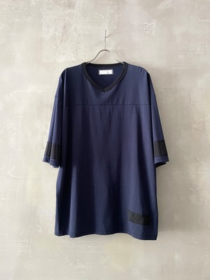 T/f Lv3 loose fit high twist jersey football T-shirt - gradation sea