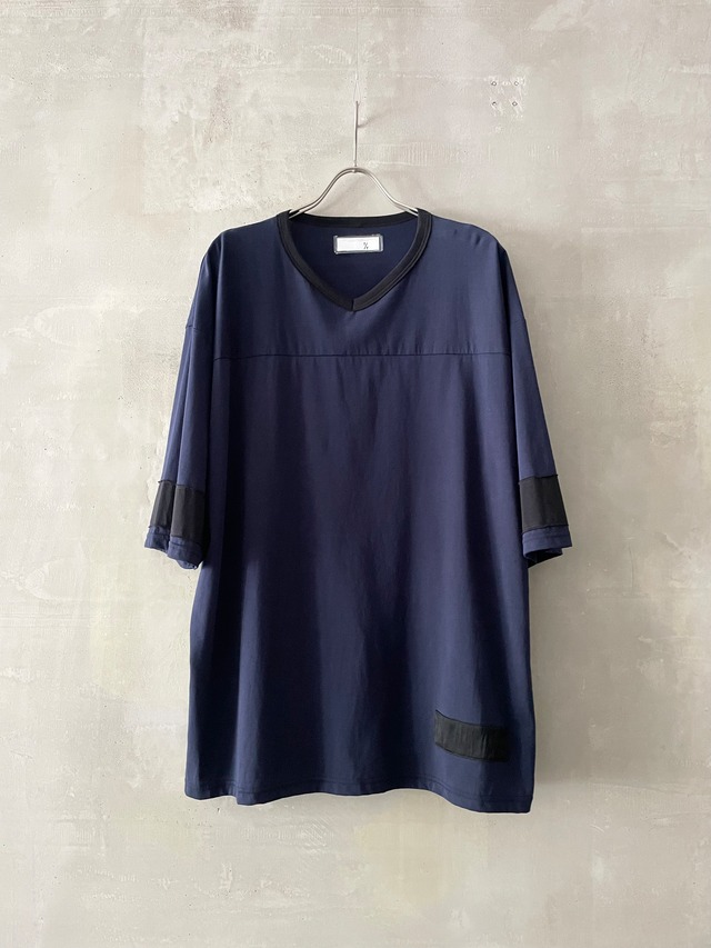 T/f Lv3 loose fit high twist jersey football T-shirt - gradation sea