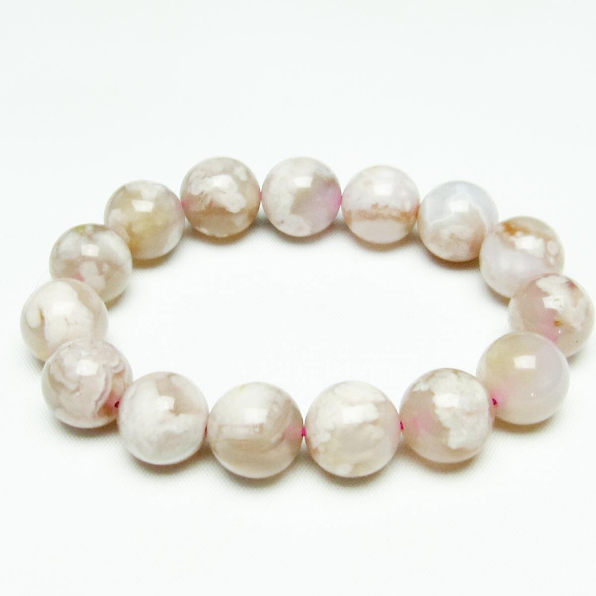 チェリーブロッサムアゲート ブレスレット 桜瑪瑙 13mm [M便 1/10] 111-24503