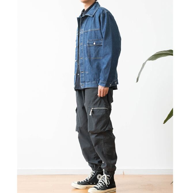 ★WASHED BLUE DENIM LApel JACKET　　　A0653