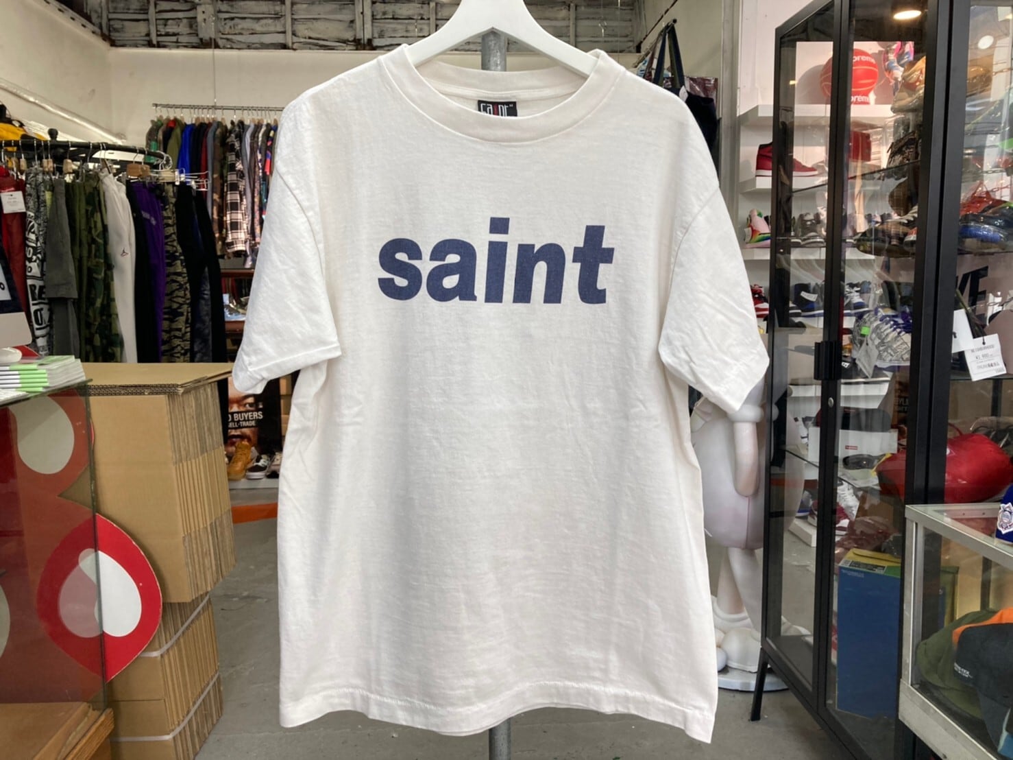 SAINT MICHAEL 21SS DOOR TEE WHITE MEDIUM 70KI9039 | BRAND BUYERS OSAKA
