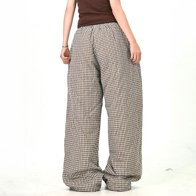 ギンガムナンバリングユースカジュアルパンツ 2col R01264