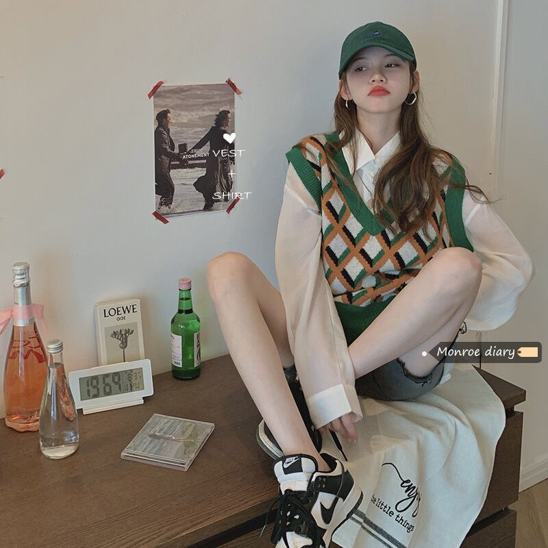 スタイルスタンダードVネックニットスプリングオータム薄手セーター ジャケット トップス レトロ 春物 秋物 モンロー65036402351
