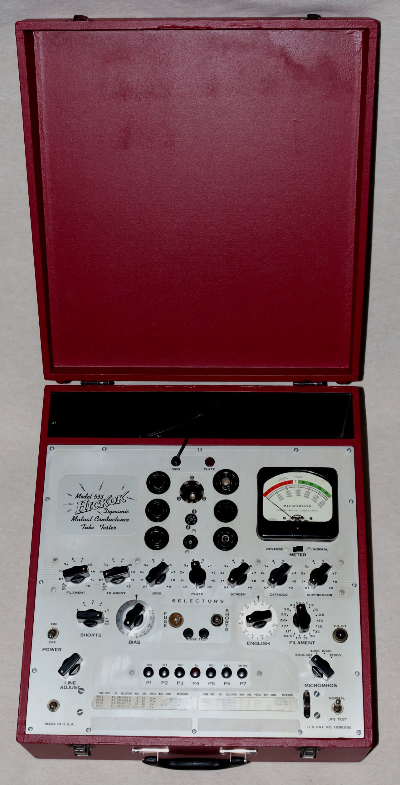 真空管試験機 | TAMAROYA 球露屋