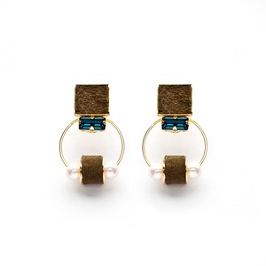 ESTELLE EARRING/KAHAKI SUEDE