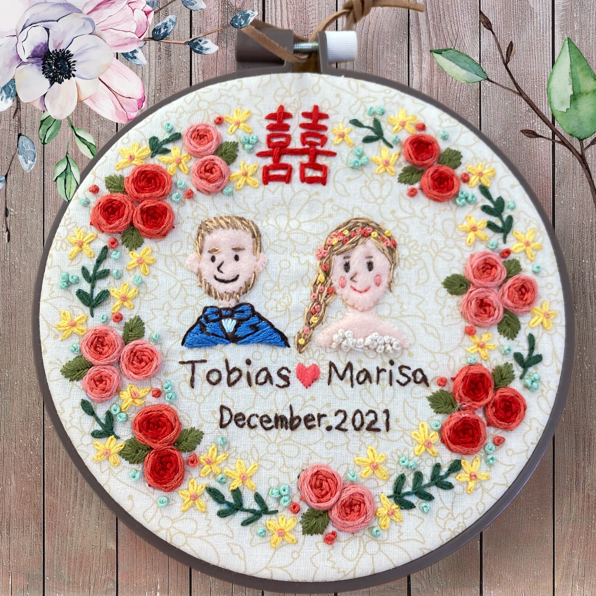 オーダーメイド刺繍フレーム(直径10cm) | Snail Stitch