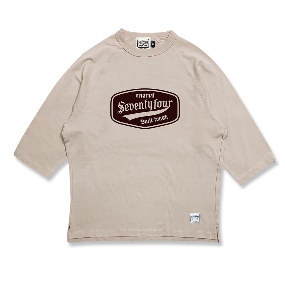 ハーフスリーブTシャツ / SEVENTY FOUR(セブンティーフォー) / WIDE T-SHIRT HALF SLEEVE (LETTERED)(BEIGE)(STF26SS15)
