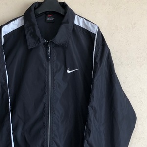 【Mサイズ】90's NIKE オーバーサイズ ナイロンジャケット 黒×白
