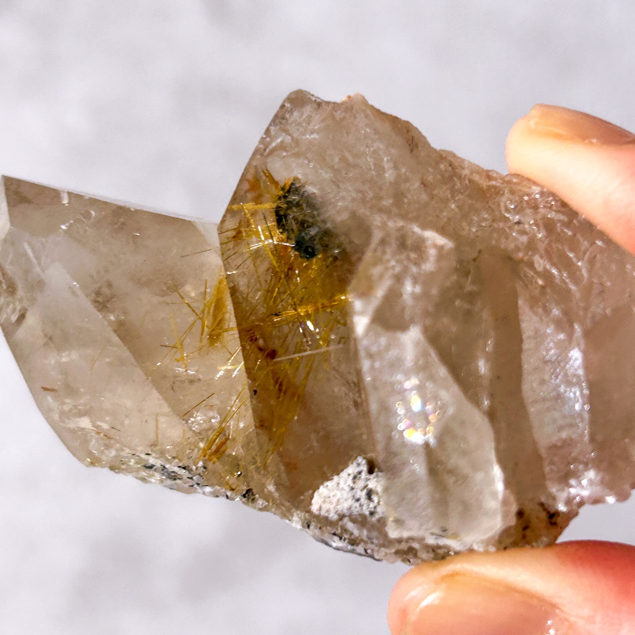 ルチルクォーツ 02 クラスター * Rutilated quartz * 天然石