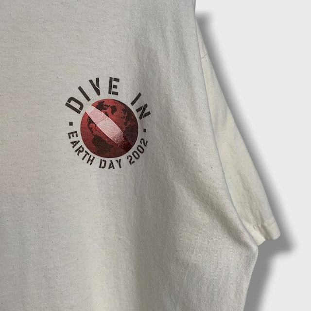 レア　00s USA製　パタゴニア　ベネフィシャルTシャツ　キナリ　M 環境保護