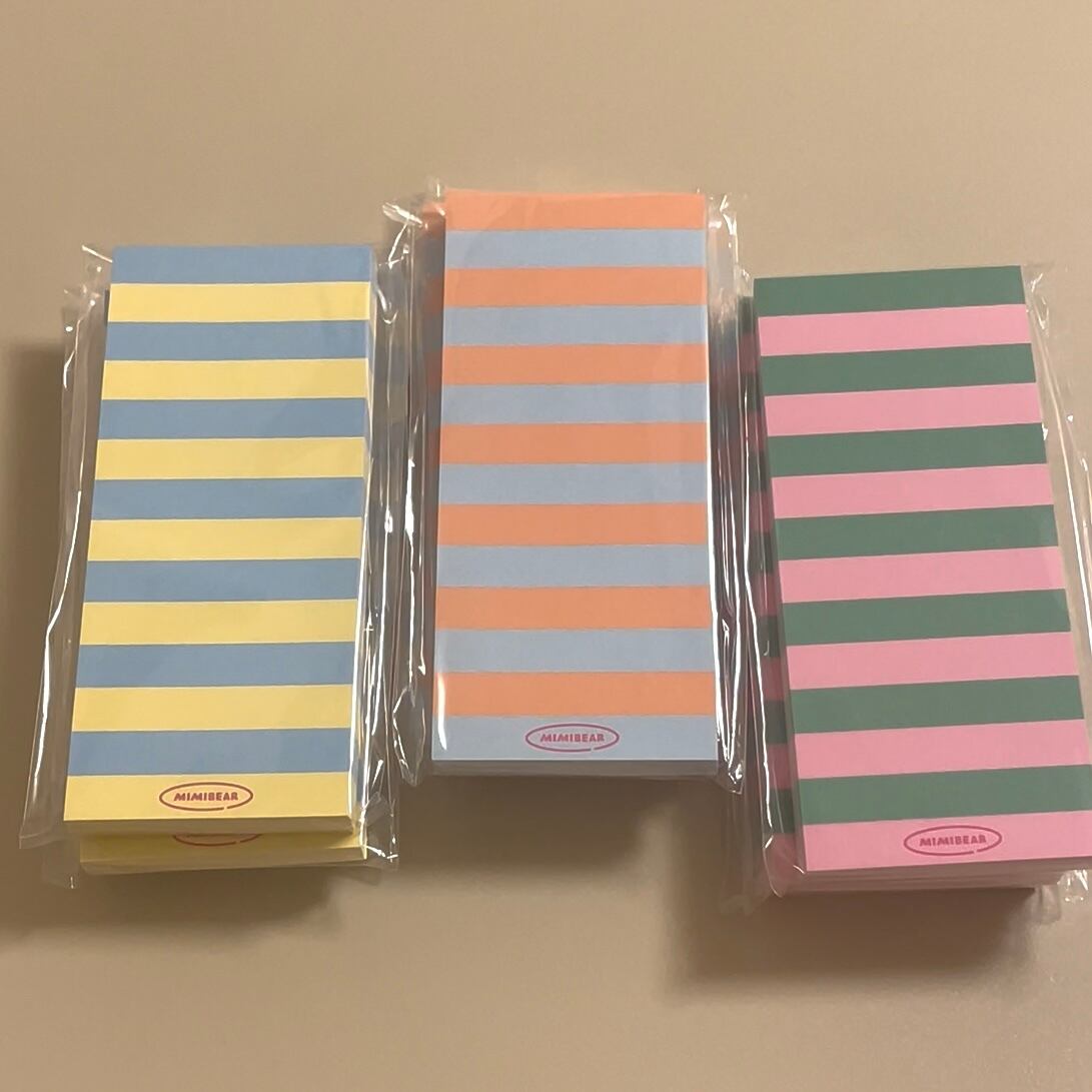 MIMIBEAR 〔color stripe memo〕