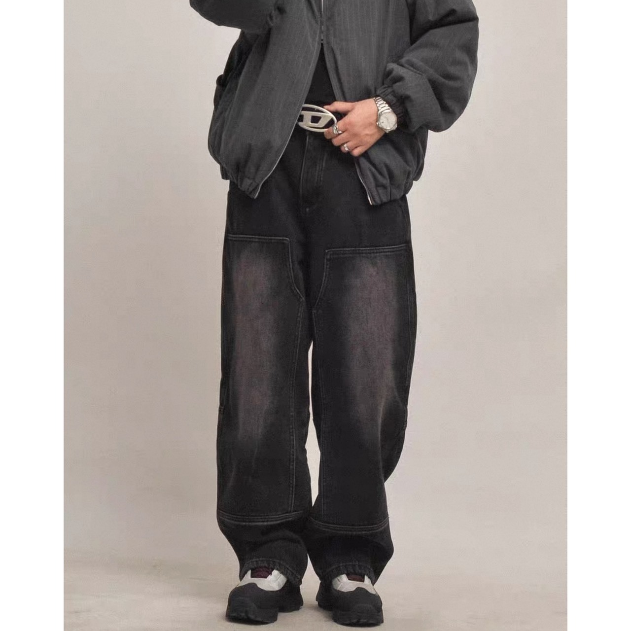 Vintage wash straight fit jeans 1226 - 2