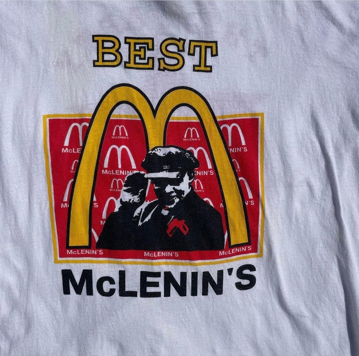 クリスマスツリー特価！ Mc LENNIN'S マクドナルドパロディ s/sTEE XLサイズ Tシャツ/カットソー(半袖/袖なし) 