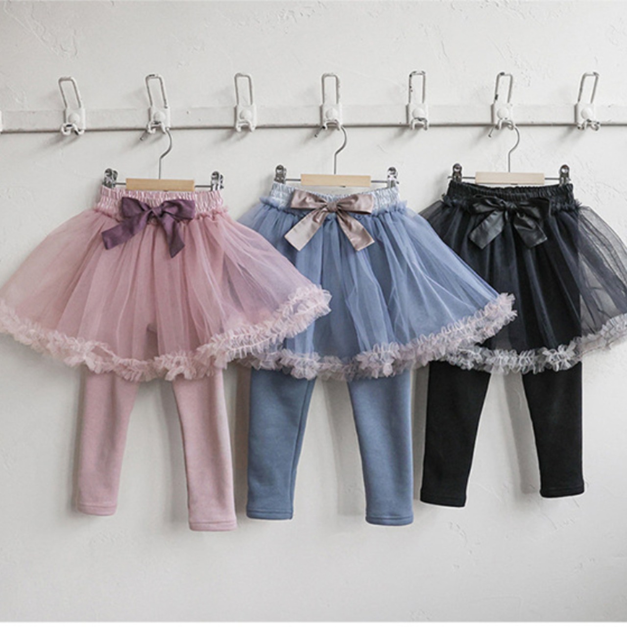 冬レギンス付き蝶結びスカート