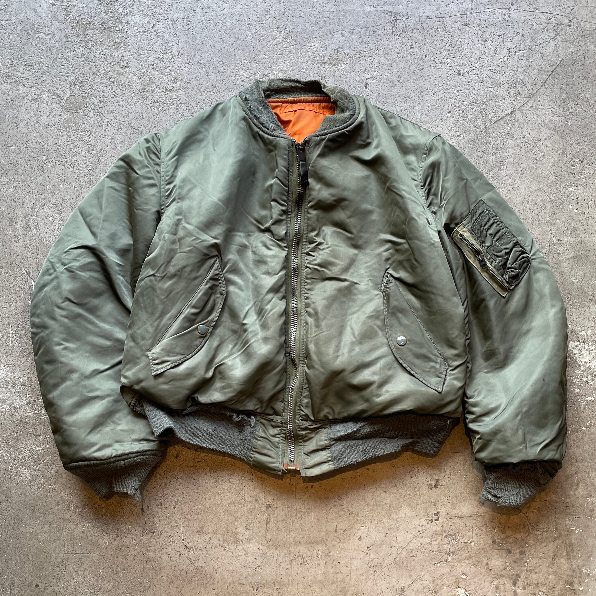 MA-1 70s USAF Alpha industries フライトジャケット 70s USAF ALPHA INDUSTRIES社製 MA-1 フライトジャケット L USA製