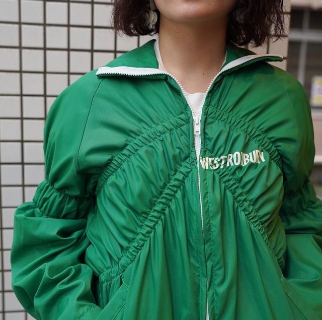77circa ‘’circa make shirring coach jacket(green)”