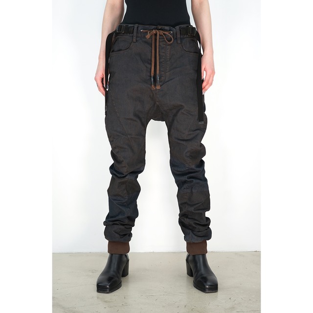 [D.HYGEN] (ディーハイゲン) ST107-0323S  Muddy Stretch Denim Drop Crotch Jog Pants