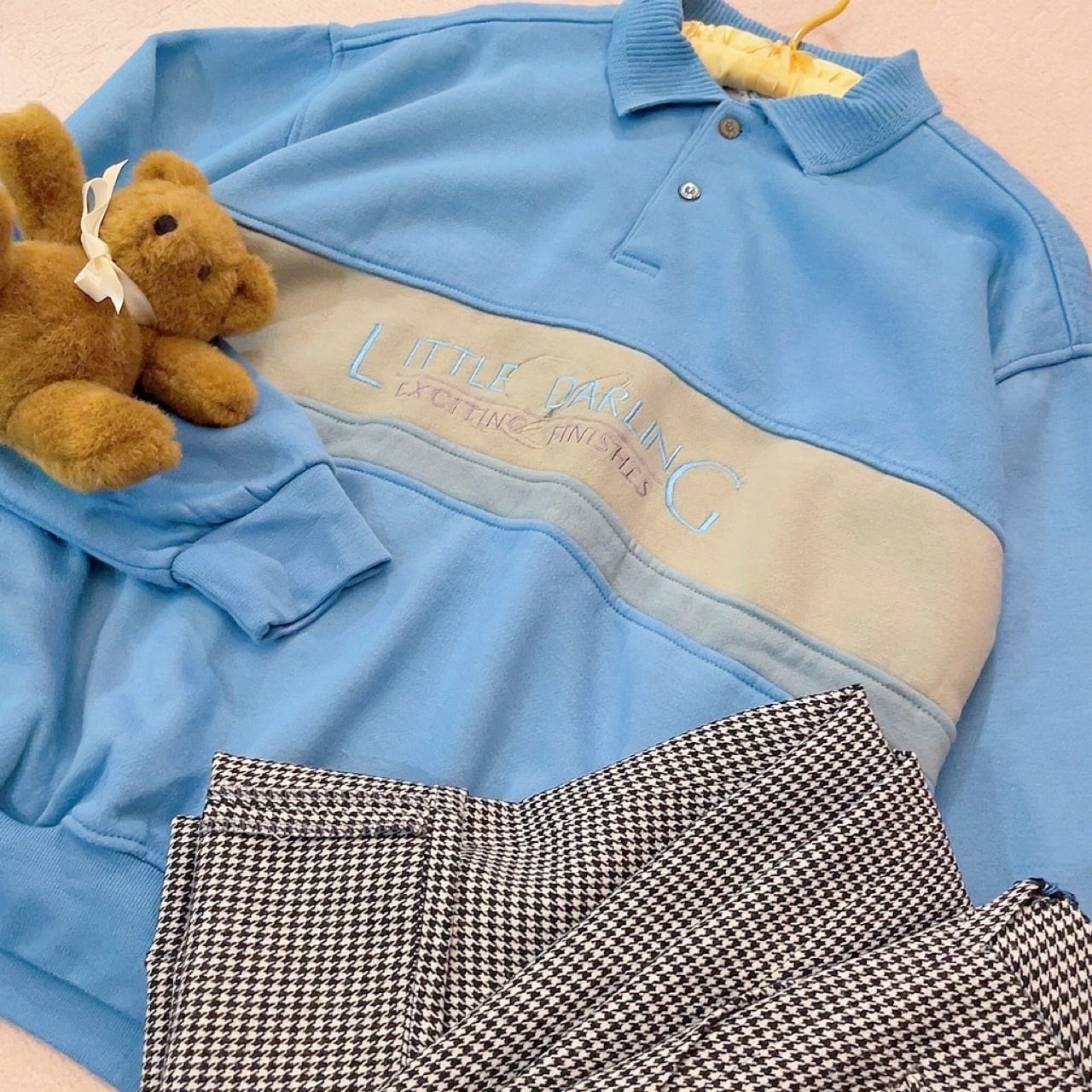 light blue mens polo sweat