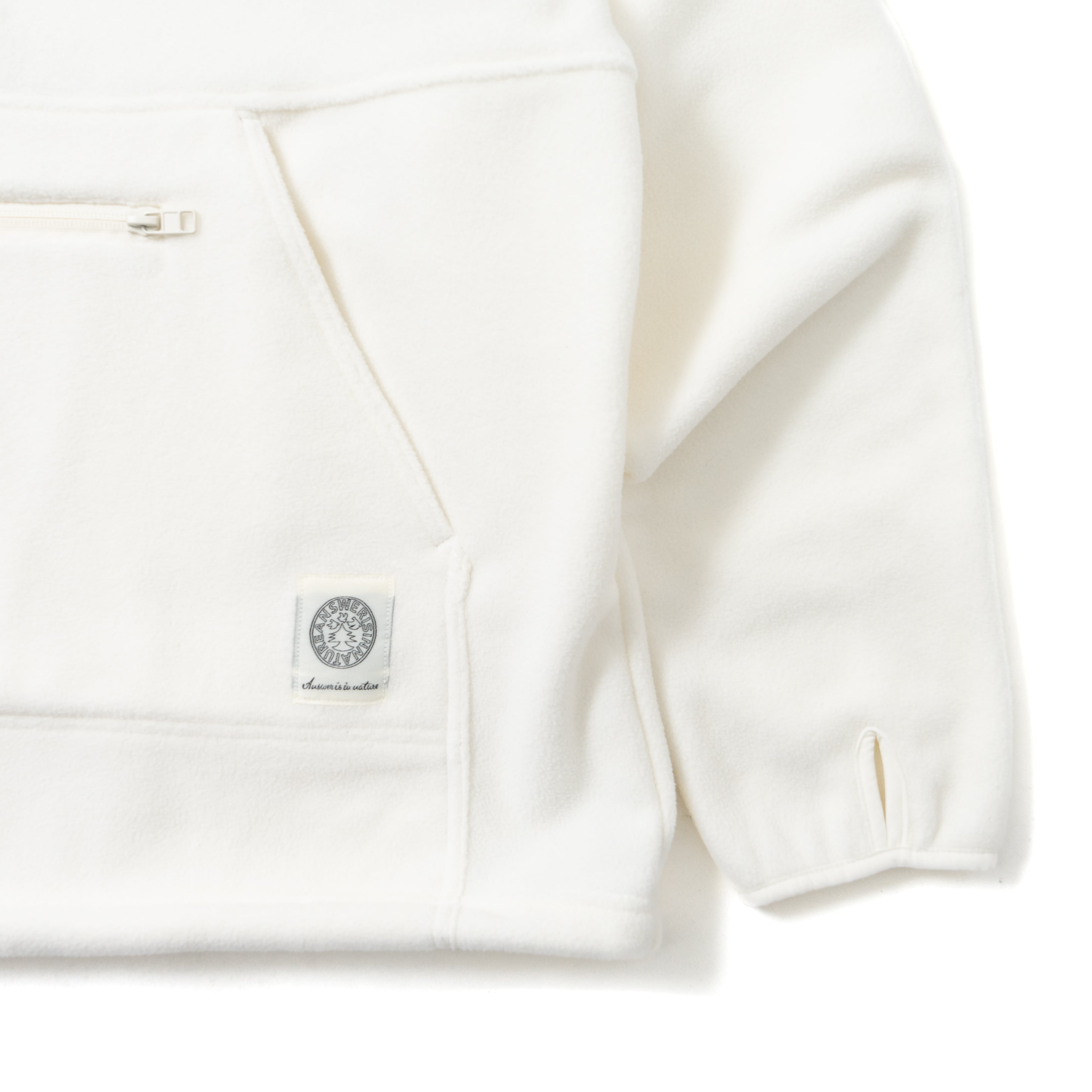 FLEECE ANORAK WHITE | What's up?