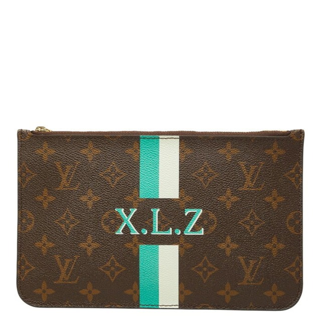 ルイ ヴィトン モノグラム ネヴァーフル付属品 ポーチ ミニクラッチバッグ ブラウン PVC レザー レディース LOUIS VUITTON 【中古】