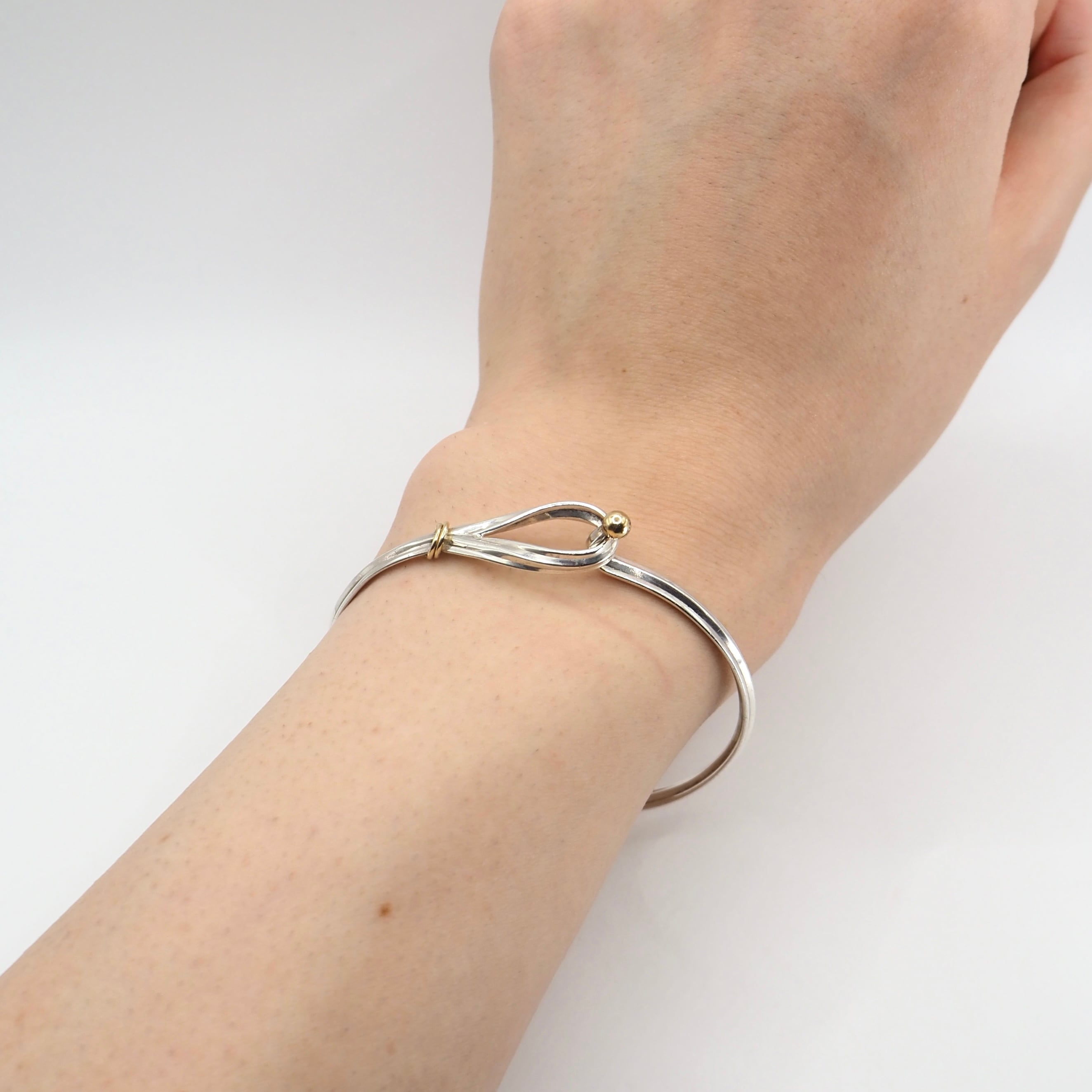 Tiffany&Co. フック&アイ バングル シルバー925 K18 ティファニー