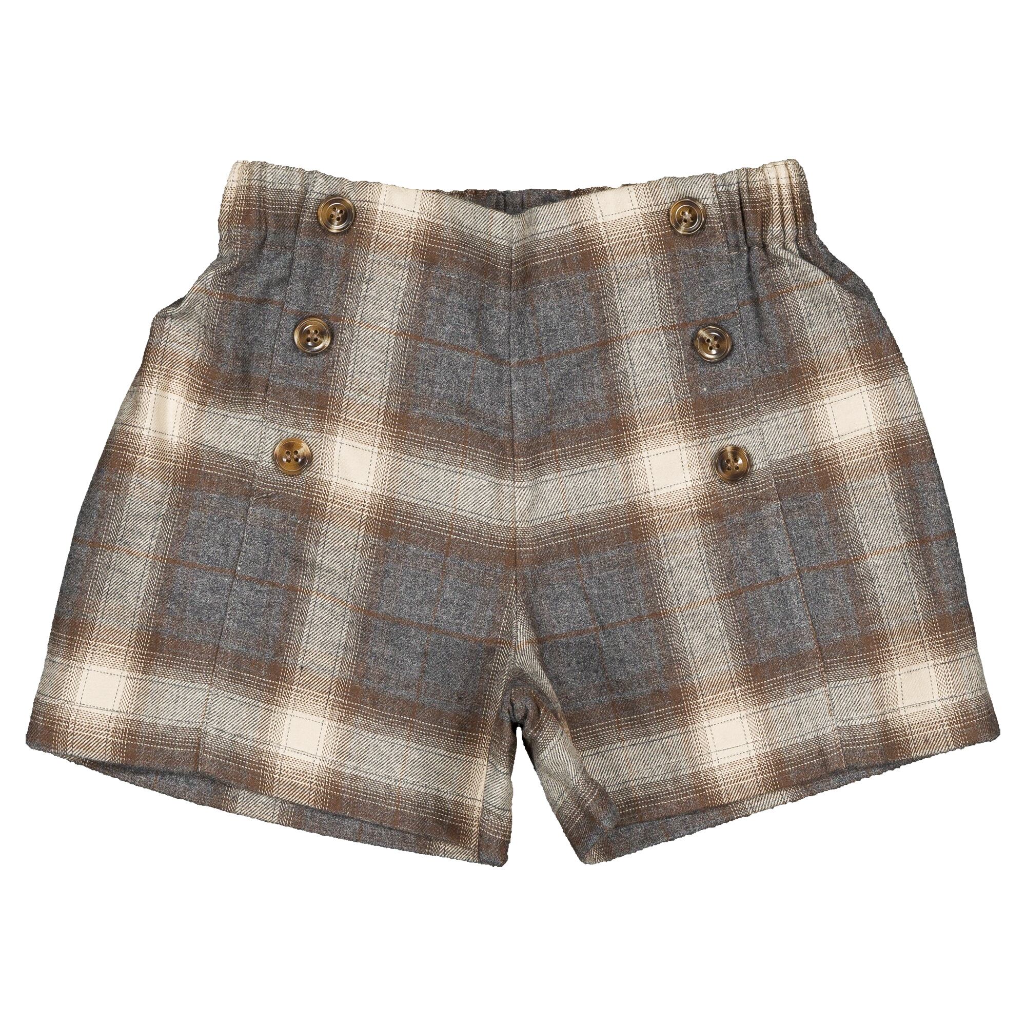 【予約・特典あり】Maison Marelle / Short SEVRES - brown&beige tartan / 18M~8Y