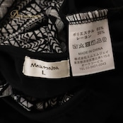 フラダンス 衣装 Maunaloa マウナロア トップス Tシャツ カットソー ブラック系 ホワイト系 黒 白 ノースリーブ ハワイアン アロハ フラ ダンス レッスン 華やか かわいい おしゃれ 上品 大人っぽい シンプル 練習 レッスン 練習着 フリル モノクロ カヒコ柄