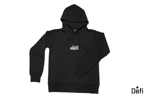 3D logo hoodie black