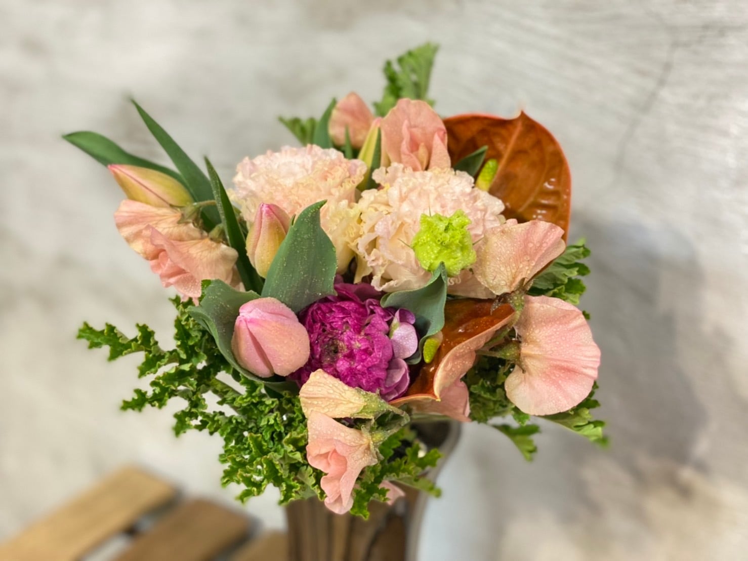 おまかせ ピンクチューリップの花束