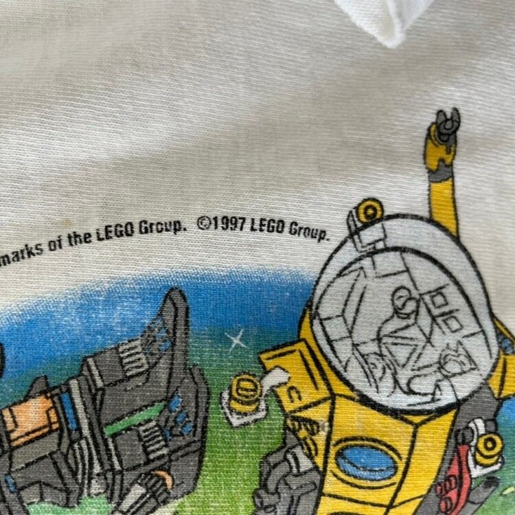 90s LEGO デザイン系 半袖Tシャツ ツアーT プリントデザイン XL 古着