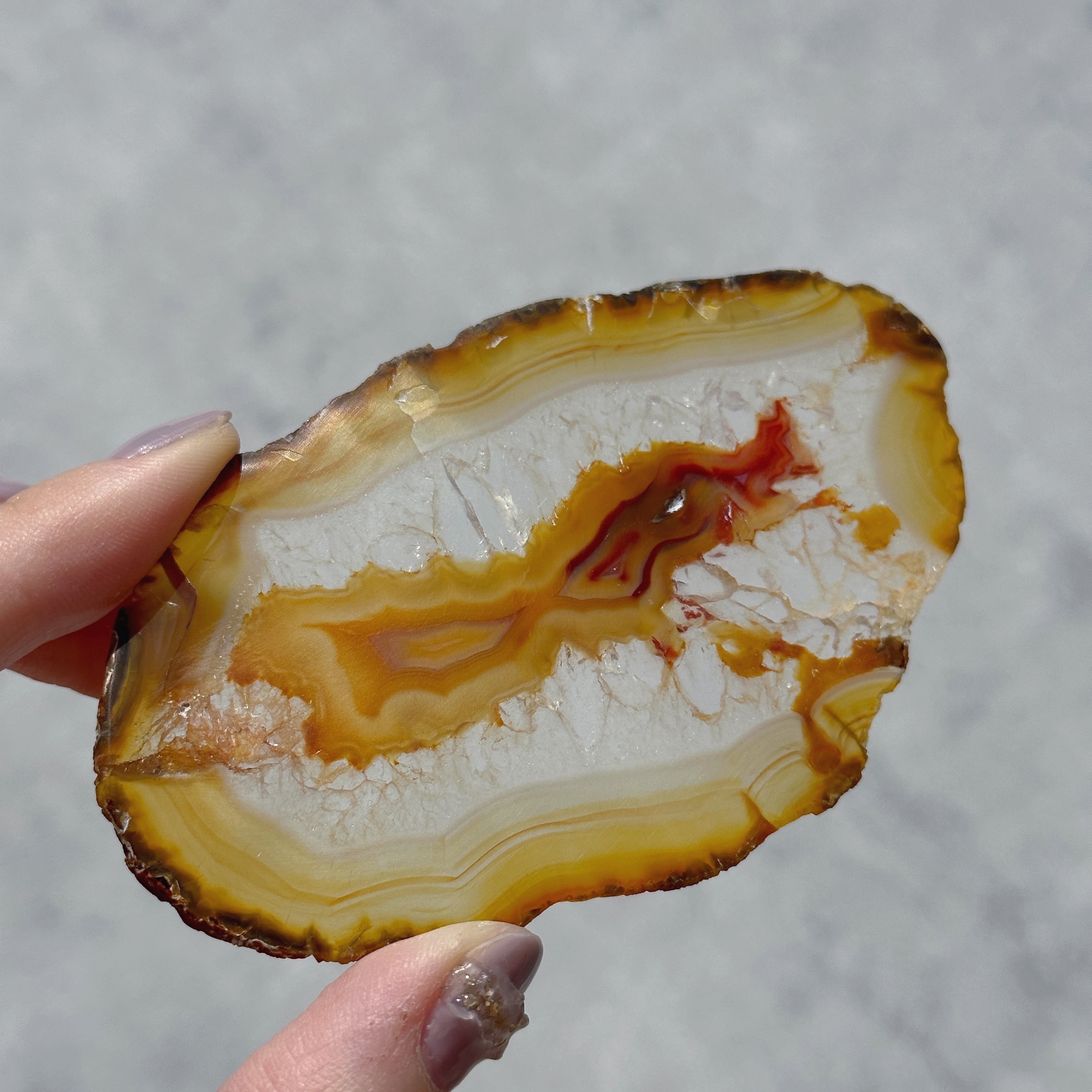 イリスアゲート 原石 スライスアゲート 天然石 パワーストーン イリス