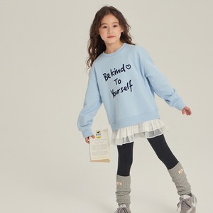 秋英字柄カジュアルトレーナー