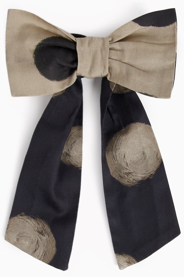 【26SS】WOLF&RITA(ウルフアンドリタ)ALDA POLKA BLACK(ONESIZE)リボン ヘアゴム ドット ブラック