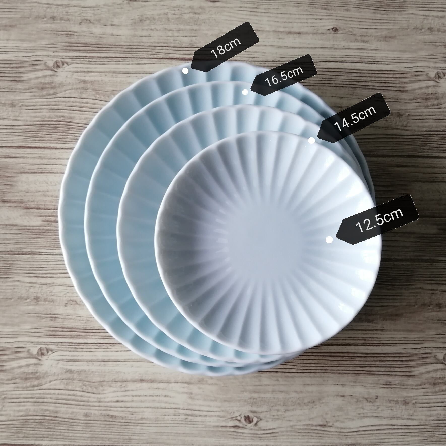 かすみ 丸皿 Mサイズ 16.5cm 全5色 和食器 花のお皿 | 食器のほっこり屋