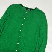 シルク100% UNITED ARROWS GREEN LABEL RELAXING ユナイテッドアローズ グリーンレーベルリラクシング ハイゲージ  ニット カーディガン 40/グリーン レディース