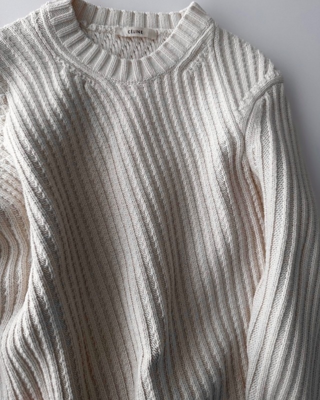 CÉLINE by Phoebe philo　RIB COTTON  KNIT TOP
