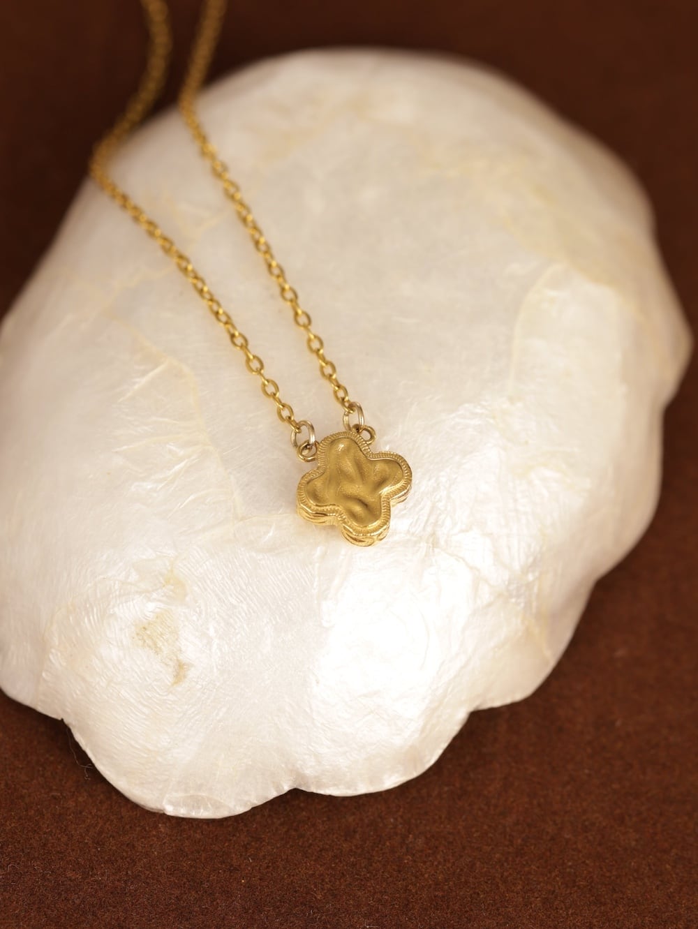 316L hawaiian trebol necklace #n79