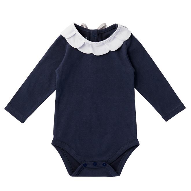 MARLMARL(マールマール)/bodysuits petal/navy/70~80cm