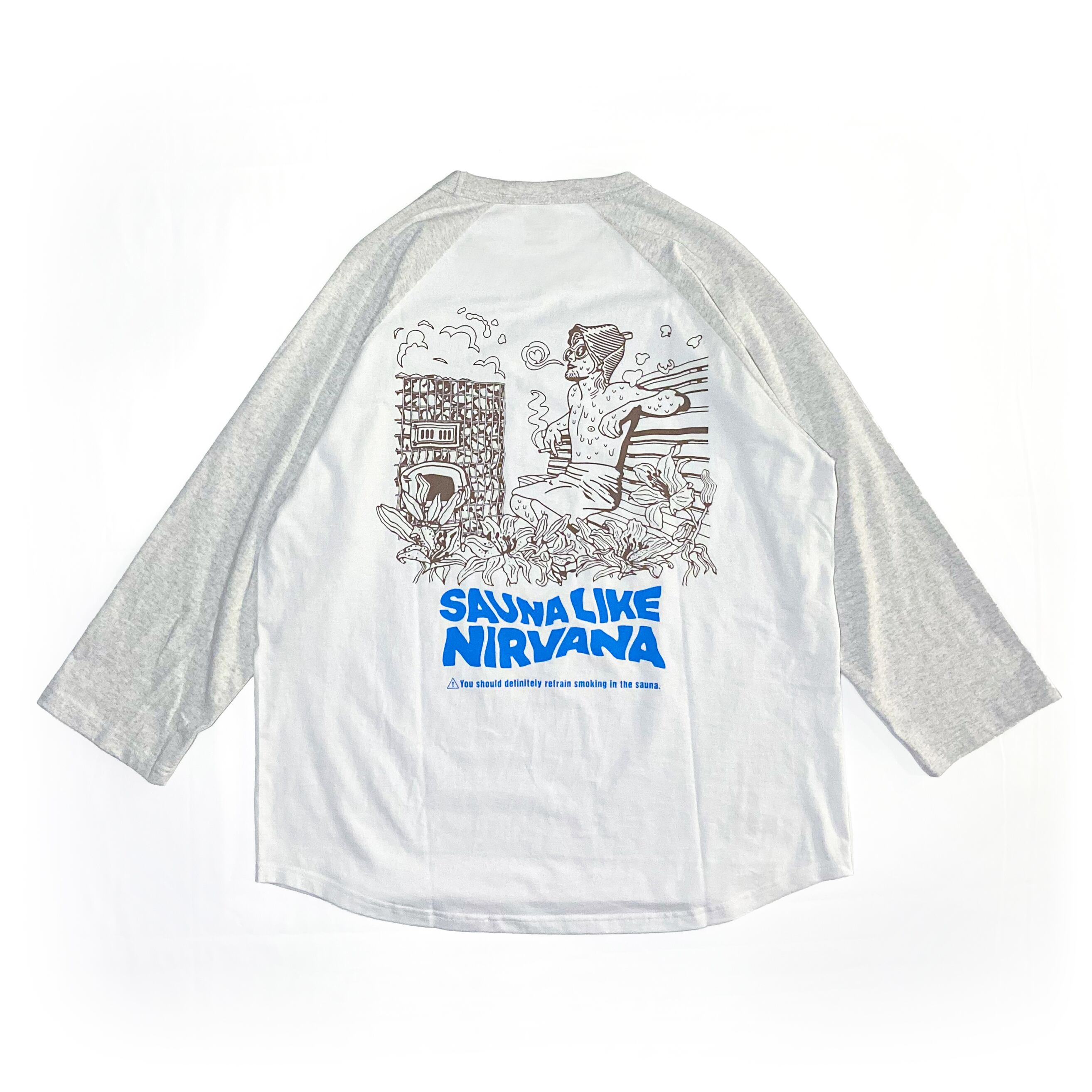 SAUNA LIKE NIRVANA baseball Tee -STEAM- | ORE ROCK