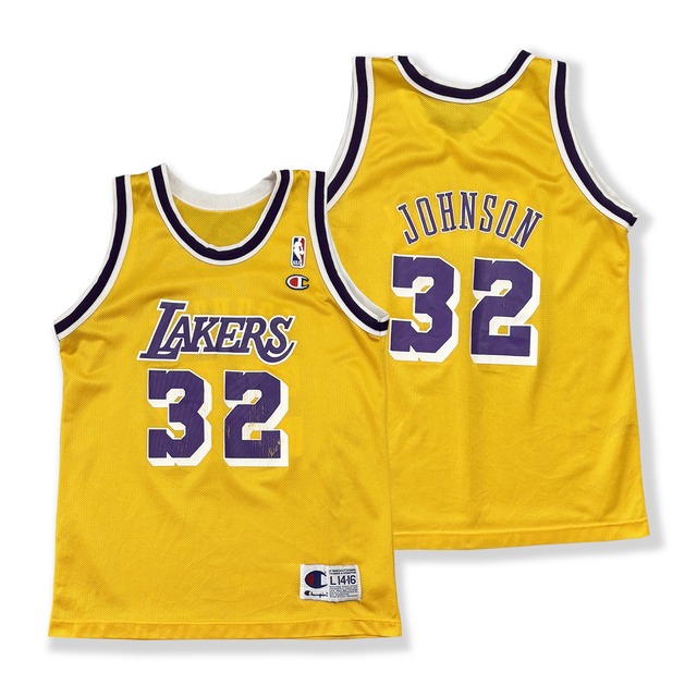 Magic Johnson 【Los Angeles Lakers】 Kids Game Shirt. Champion