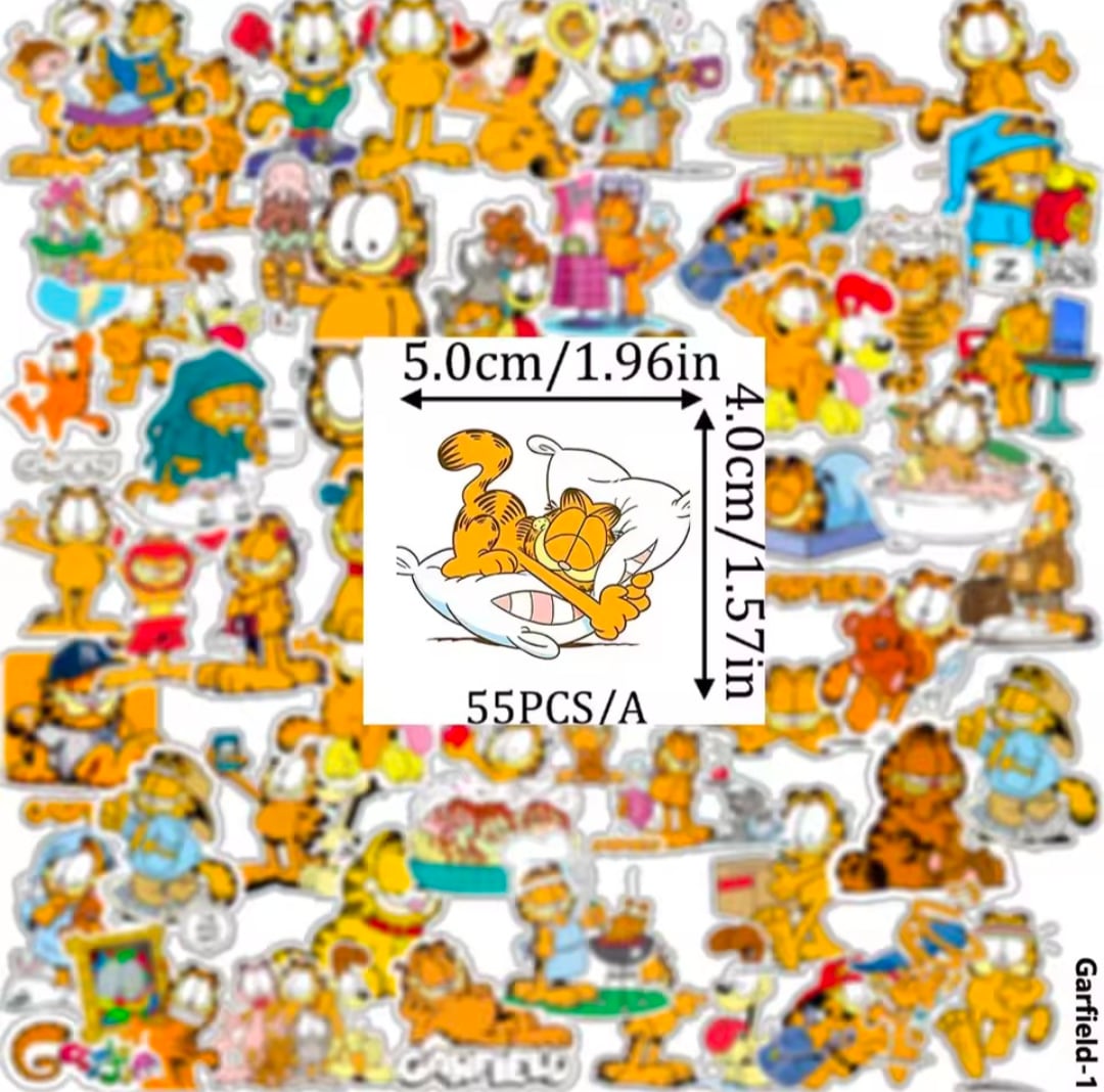 送料無料!【 Garfield ( ガーフィールド ) 】PART.5 STICKER(ステッカー)55枚くらいステッカーSET(笑) 〚アメリカン雑貨 アメトイ〛